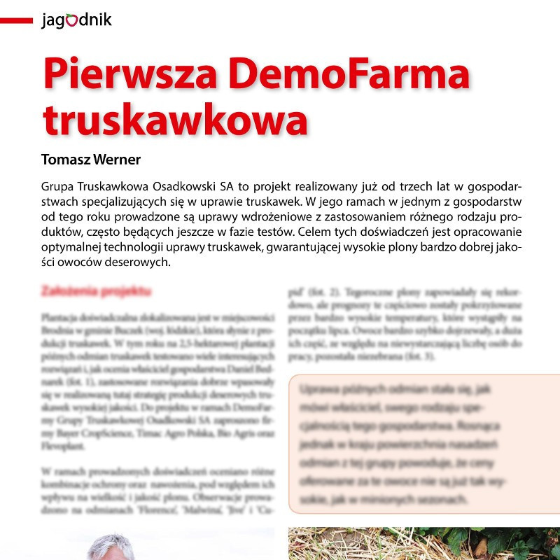 Pierwsza DemoFarma truskawkowa